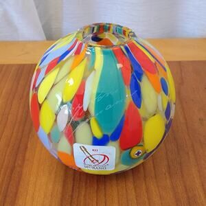 Signed Murano Millefiori Bud Vase – Imperio Rossi – Vetro Artistico #033 –...